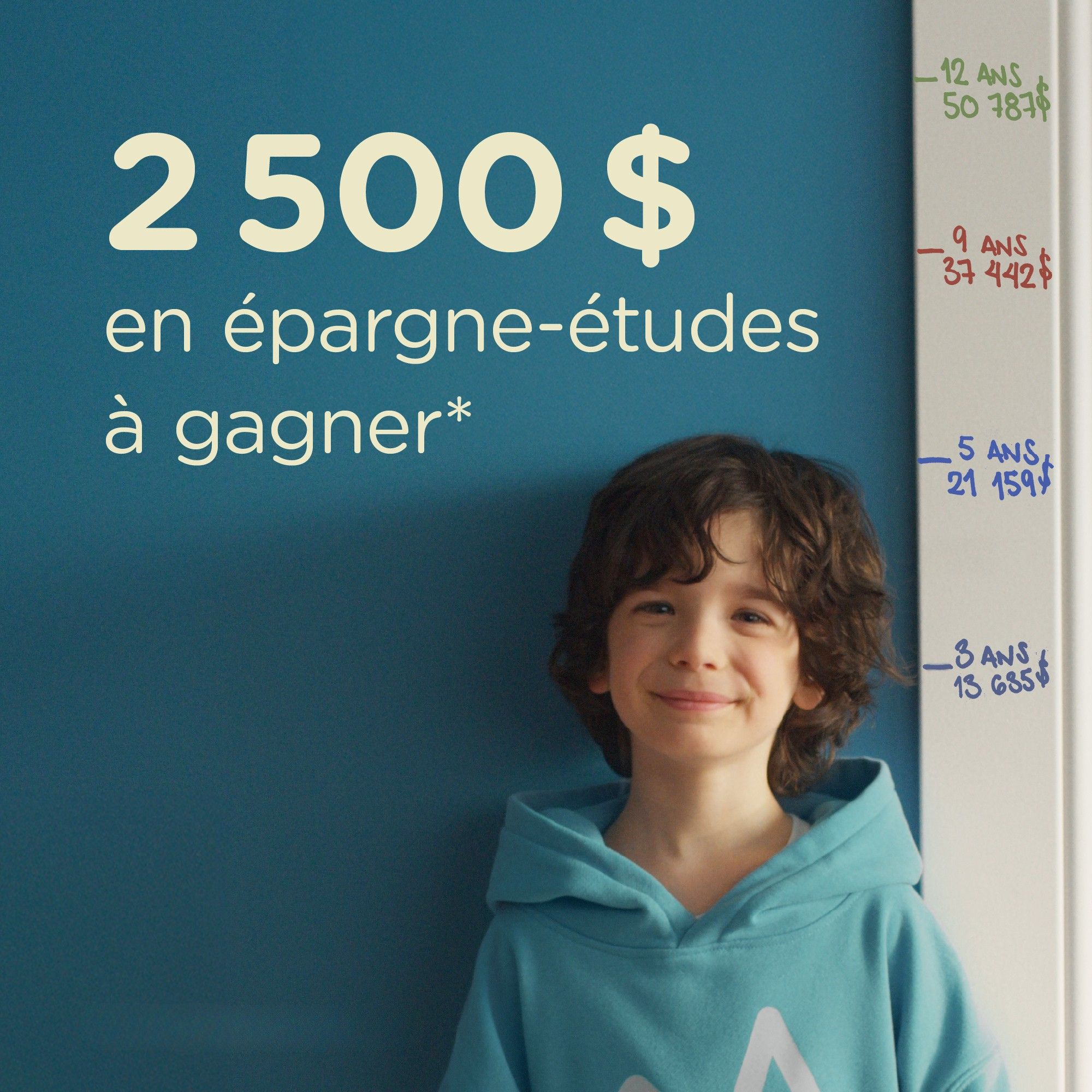 Concours 2 500$ en épargne-études à gagner
