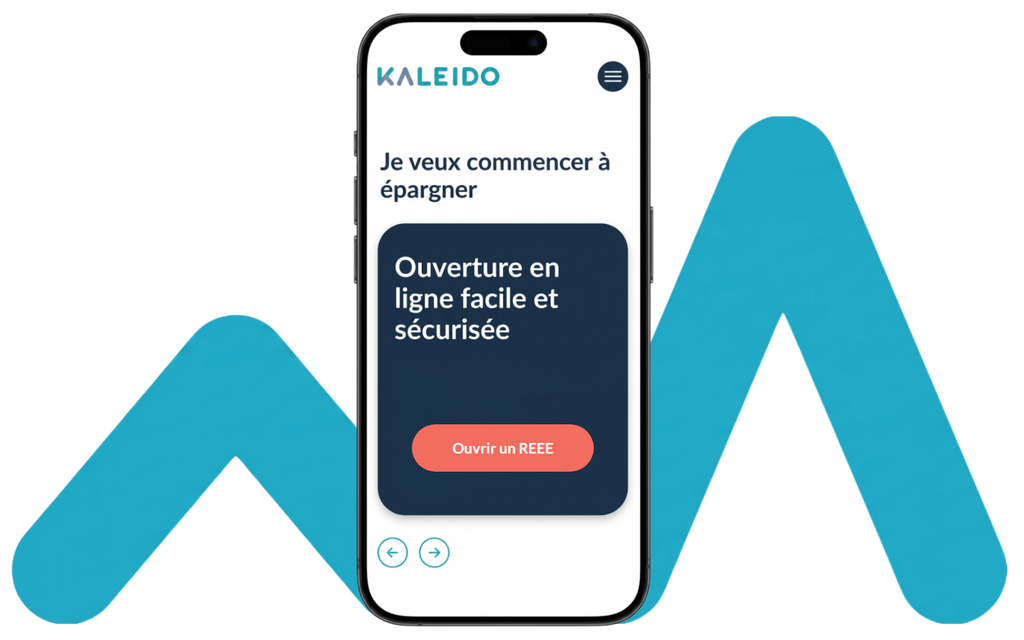 Téléphone cellulaire avec picto bleu