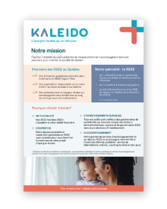 Pour en apprendre plus sur la mission de Kaleido                                              