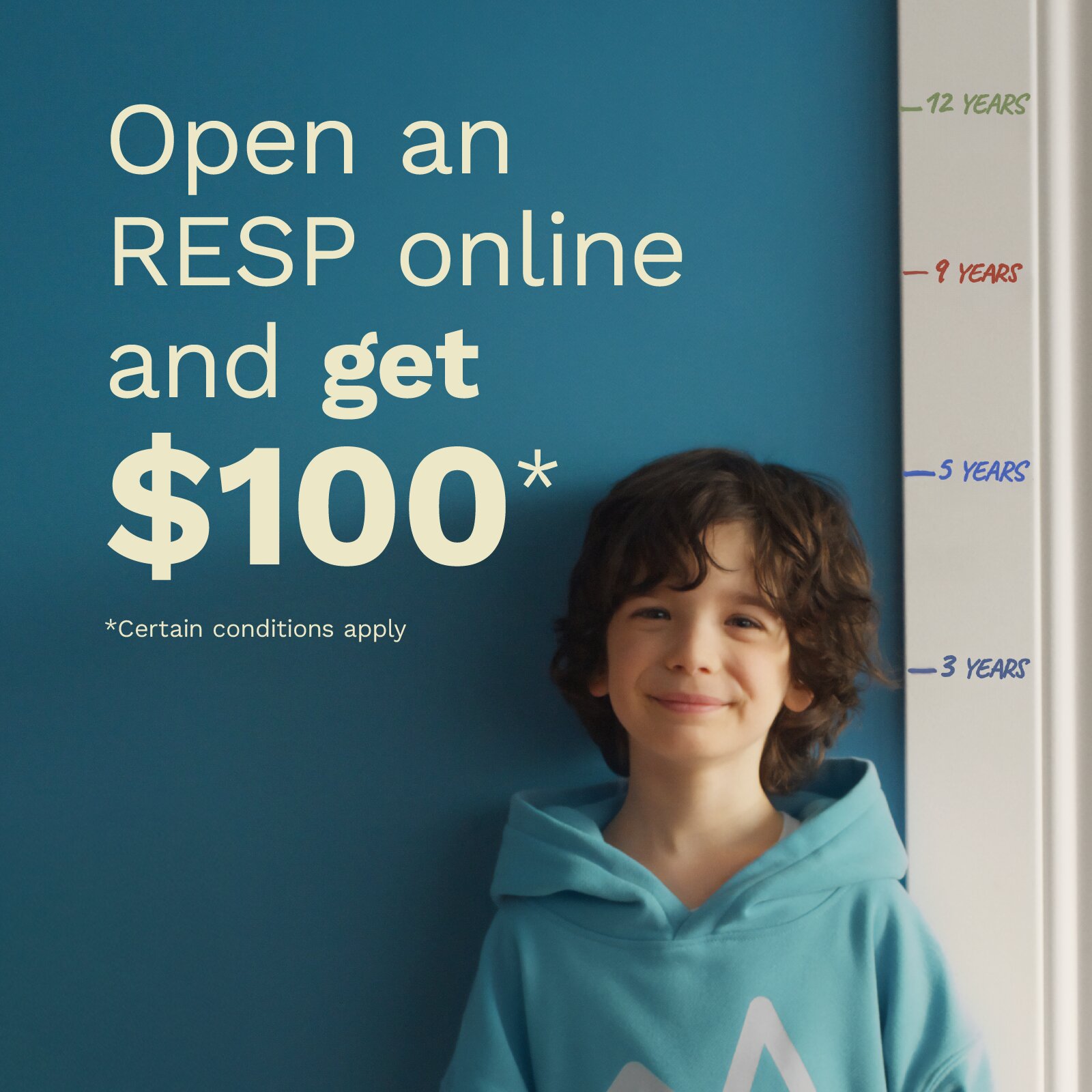 Get $100 when you open your RESP online