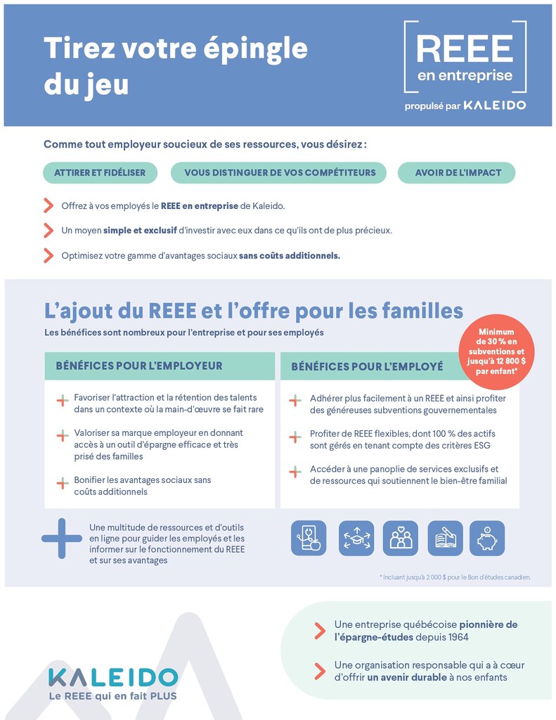 Apperçu du PDF de sommaire des bénéfices du REEE en entreprise